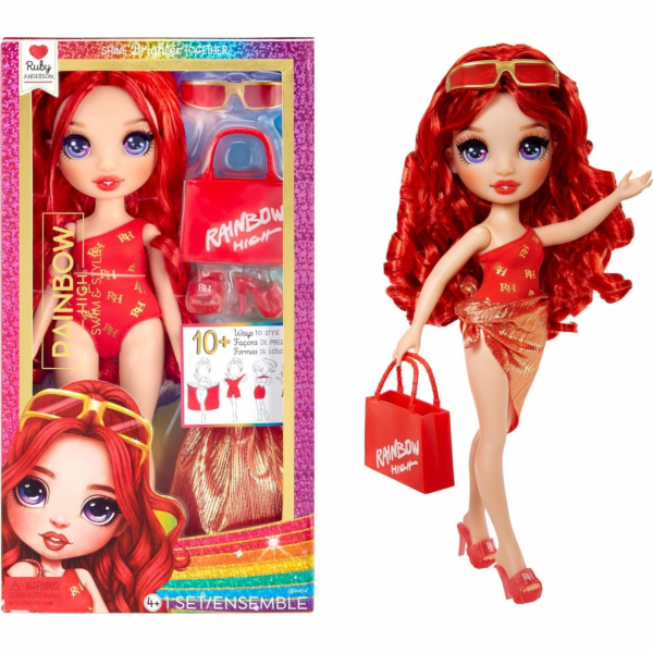 MGA Entertainment Rainbow High Swim & Style - Ruby (červe...