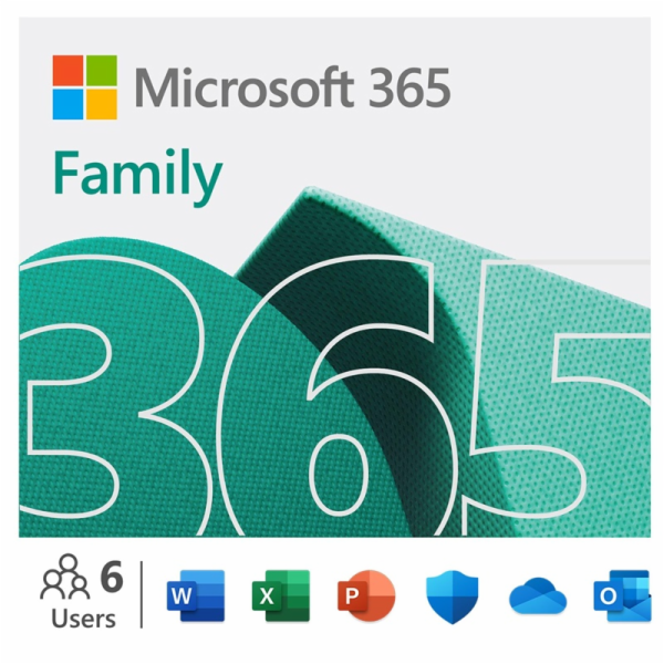 Microsoft Office 365 Family 6 User EN pro PC a MAC, kance...