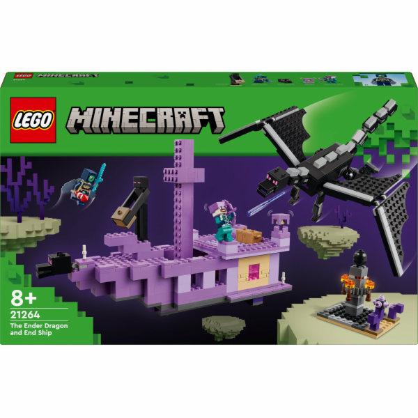 LEGO 21264 Minecraft Drak Ender a loď End, stavebnice