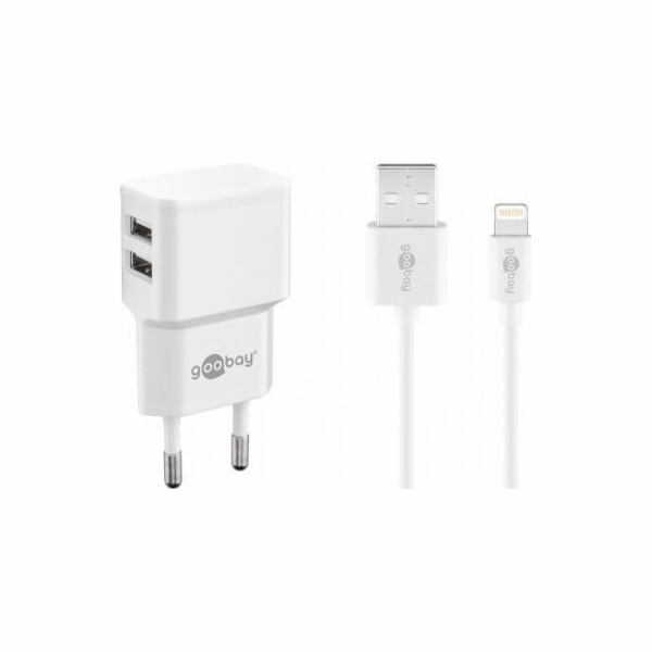 goobay Apple Lightning Dual nabíjecí sada 2,4A, nabíječka