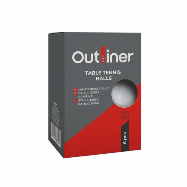 Míčky na stolní tenis Outliner, 40 mm, 6 ks.