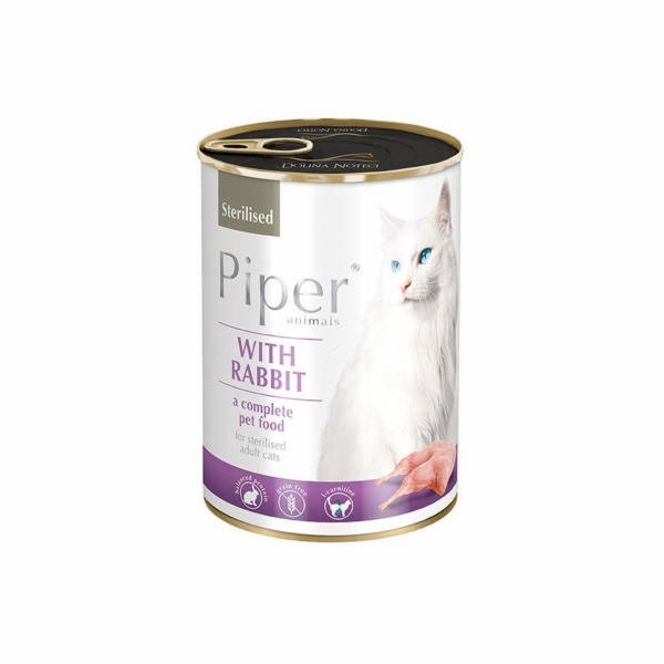 PIPER Sterilised Rabbit - mokré krmivo pro kočky - 400g
