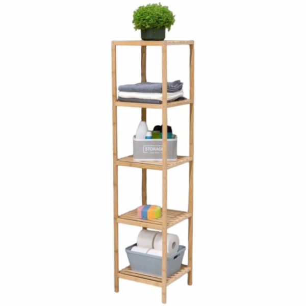 Regál do koupelny 5 polic bambus ED-247314