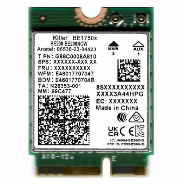 Intel Killer Wi-Fi 7 BE1750x - Síťový adaptér - M.2 2230 ...
