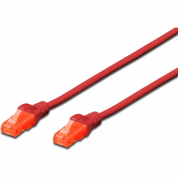 Digitus Patchcord RJ45 U/UTP CAT6 10m červený (DK-1612-10...