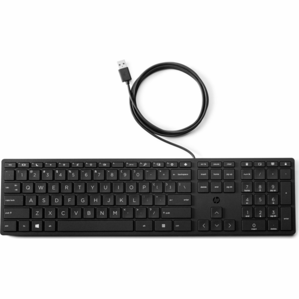 Kabelová klávesnice HP Halley Black US (9SR37AA)