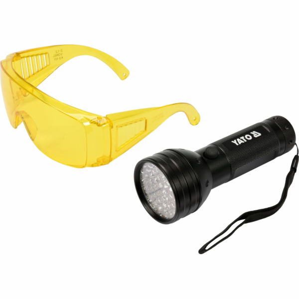 Yato UV 51 LED svítilna 3 x 1,5V + brýle (YT-08581)