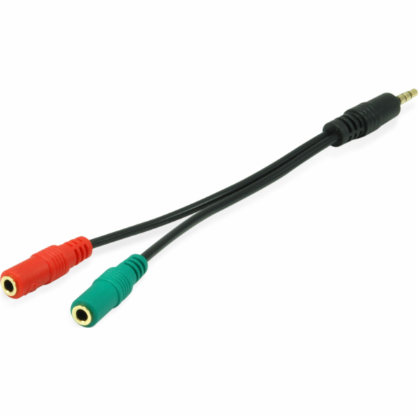 Equip Jack 3,5 mm – Jack 3,5 mm x2 kabel 0,15 m černý (14...