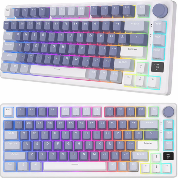 Bezdrátová mechanická klávesnice Royal Kludge RKM75 RGB, ...