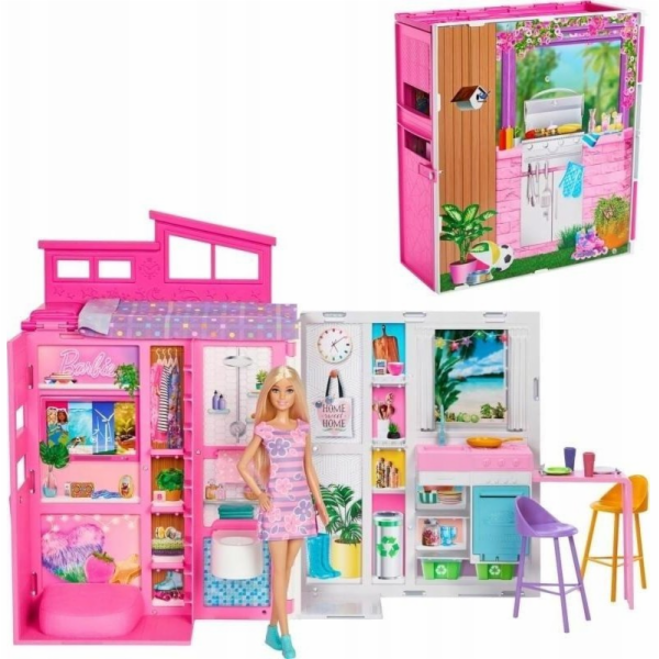 Barbie HRJ77 dům pro panenky + panenka
