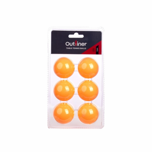 Míč na stolní tenis Outliner, 40 mm, 6 ks.