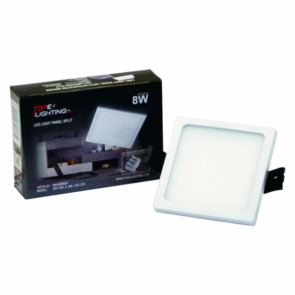 Vestavné svítidlo Tope Split SQ NW, 8W, LED, 4000K