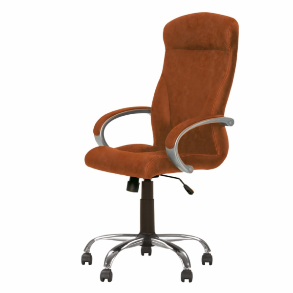 Pracovní židle Riga Comfort, eko kůže, hnědá