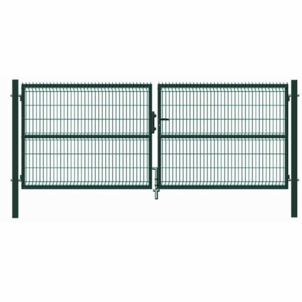 Segmentová brána GARDEN CENTER, 400×153 cm, zelená