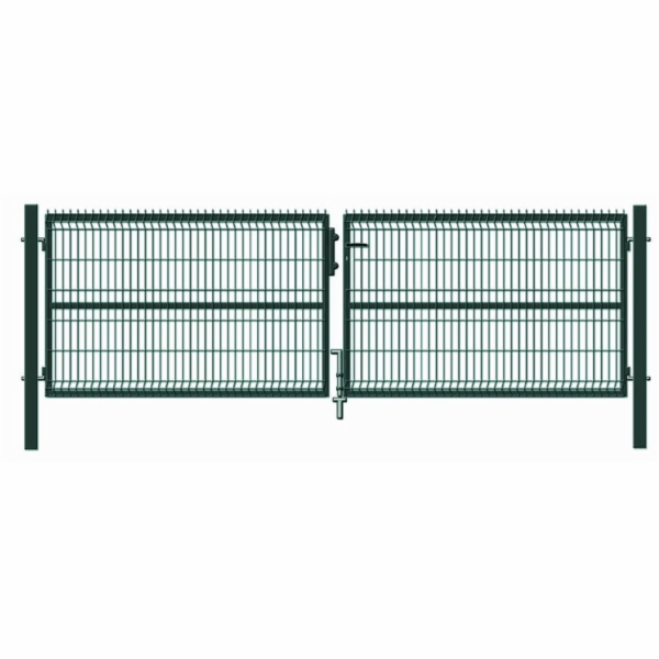 Segmentová brána GARDEN CENTER, 400×123 cm, zelená