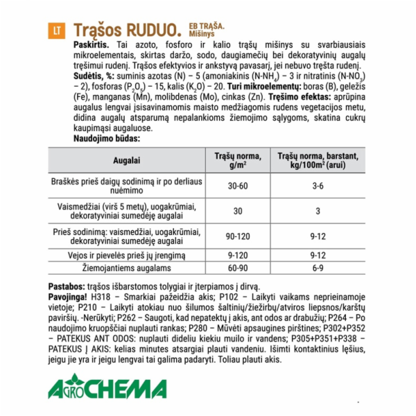 Hnojivo Agrochema podzim, 10 kg