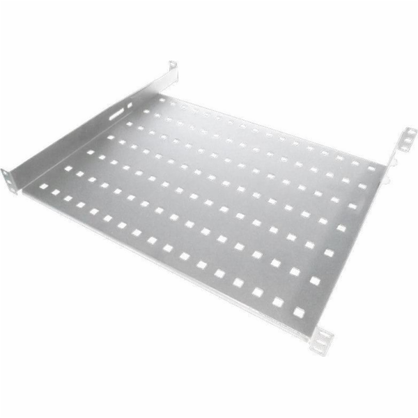 Fixed shelf 19  1U depth 450mm  grey  4 ALANTEC lashing p...