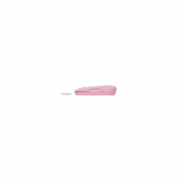 TRUST PUCK/Cestovní/Optická/1 600 DPI/USB+BT/Růžová