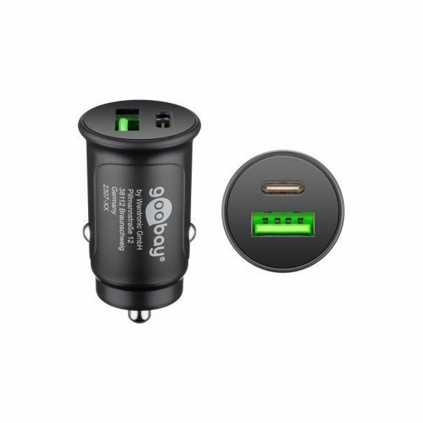 goobay duální USB rychlonabíječka do auta USB-C PD