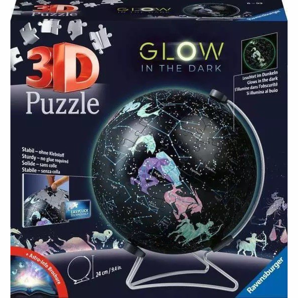 3D Puzzle Záře V Temné Hvězdné Zeměkoule