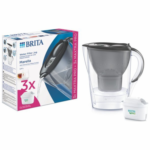 Brita Starter pack Marella, černá + 3 vodní filtry Maxtra...
