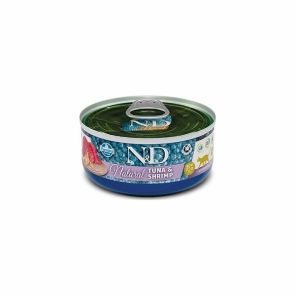 FARMINA N&D Cat Natural Tuna&Shrimp - vlhké krmivo pro ko...