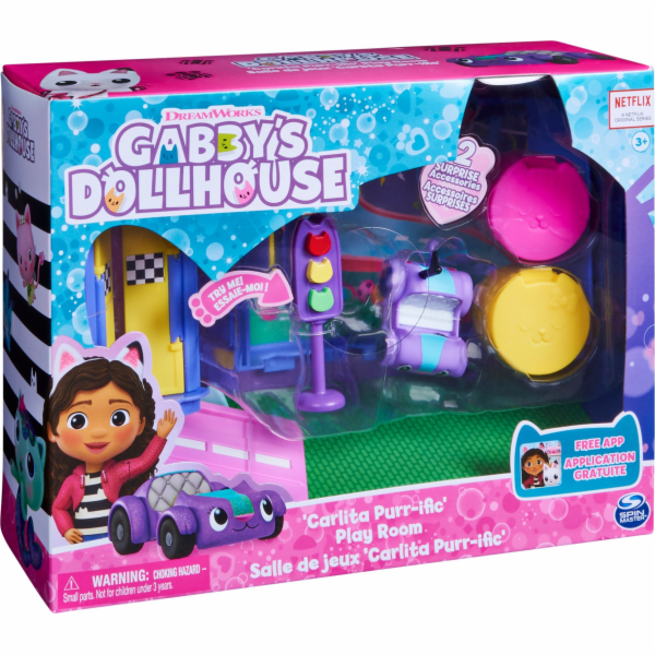 "Gabby's Dollhouse Deluxe Room – Purr-ific Play Room, Bac...