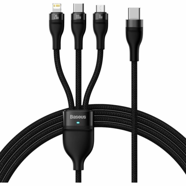 Kabel USB 3v1 Baseus Flash Series 2, USB-C + micro USB + ...
