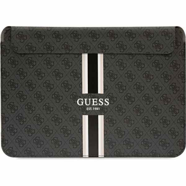 Guess PU 4G Printed Stripes Computer Sleeve 16" černý Gue...