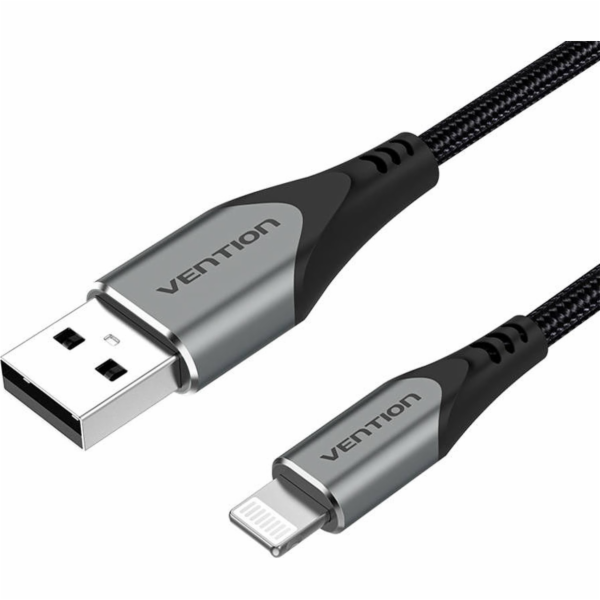 Cable USB 2.0 to Lightning, Vention LABHF 2.4A 1m (Gray)