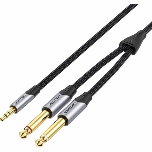 Cable audio mini jack 3.5mm to 2x  6.5mm Vention BARHG 1....