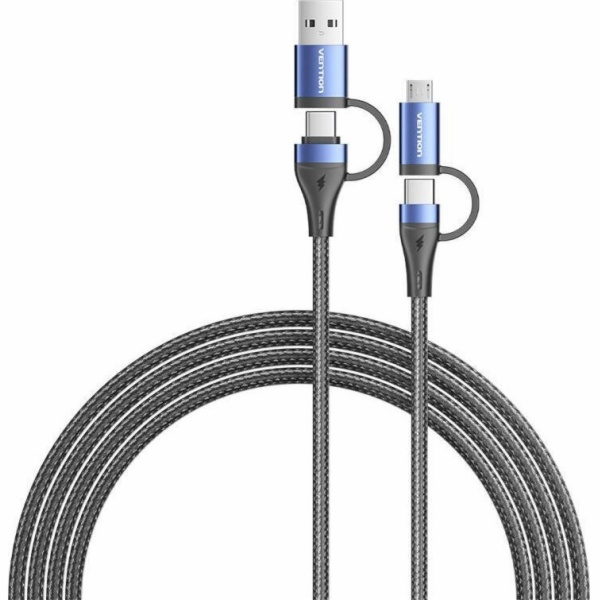 Cable 4in1 USB 2.0 Vention CTLLH 2m (black)