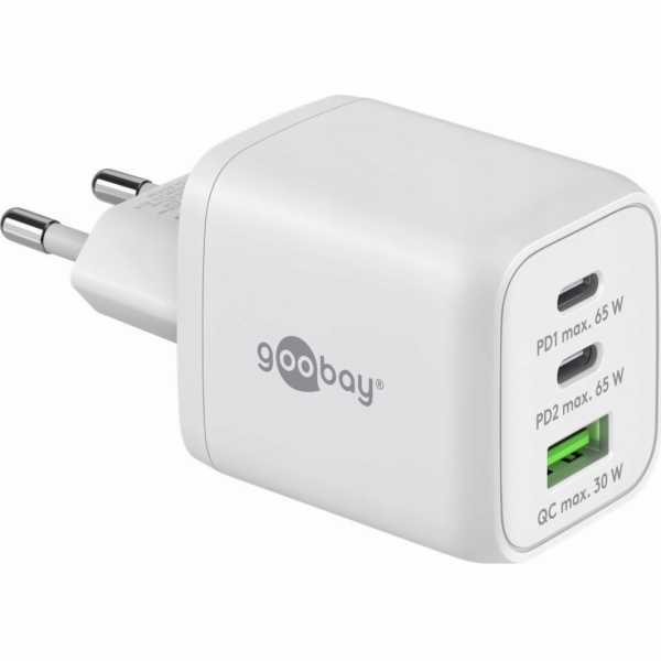 goobay USB-C PD víceportová rychlá nabíječka Nano 65 wattů