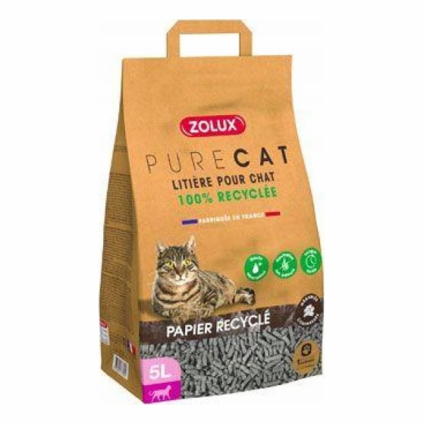 Zolux Podestýlka PURECAT recyklovaná papírová 5l