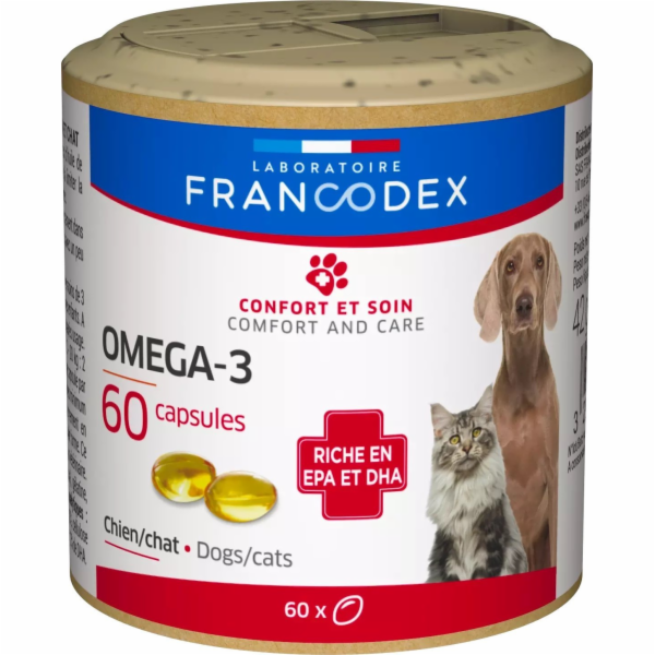 Francodex Omega 3 Capsules pro psy a kočky 60tab