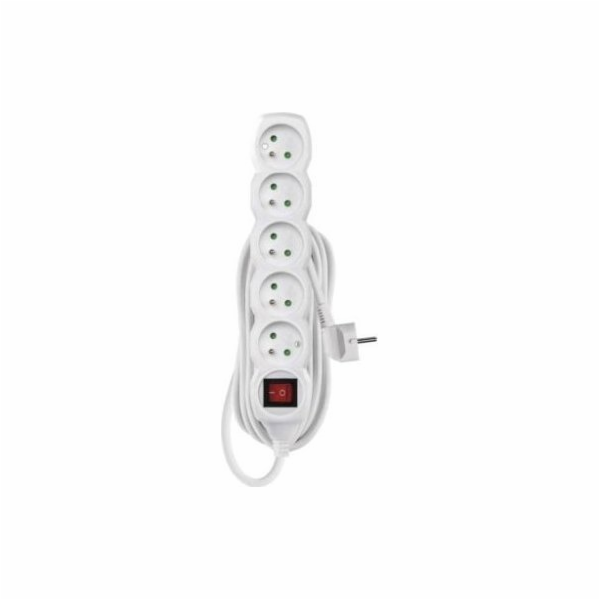 Prodlužovací kabel 7 m / 5 zásuvek / s vypínačem / bílý /...
