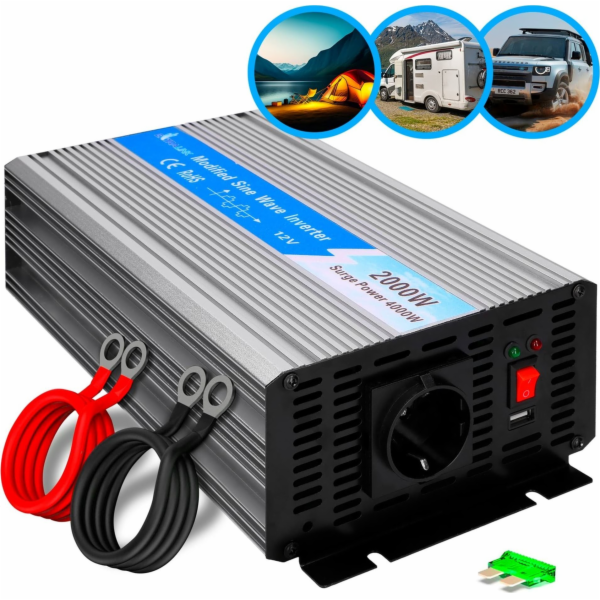 Extralink OPIM-2000W | Měnič napětí | automobilový 12V 20...