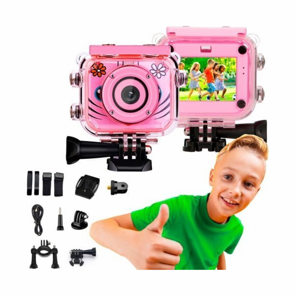 Extralink Kids Camera H18 Pink | Fotoaparát | Displej 108...