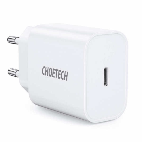 Síťová nabíječka Choetech Q5004 EU USB-C, 20 W (bílá)