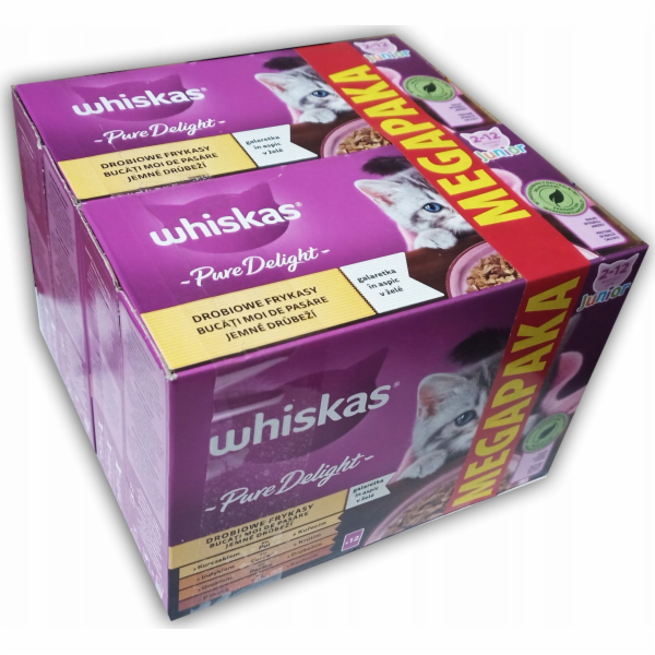 WHISKAS Poultry Feast - mokré krmivo pro kočky - 24x85 g