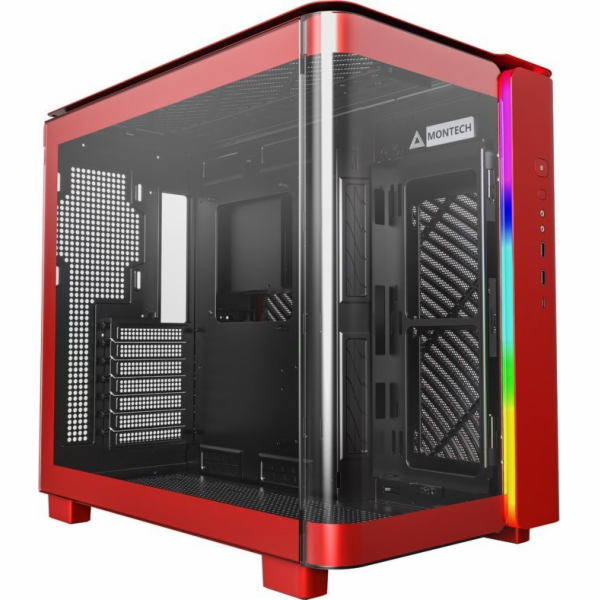 Montech KING 95 Midi-Tower Tempered Glass ARGB - červené