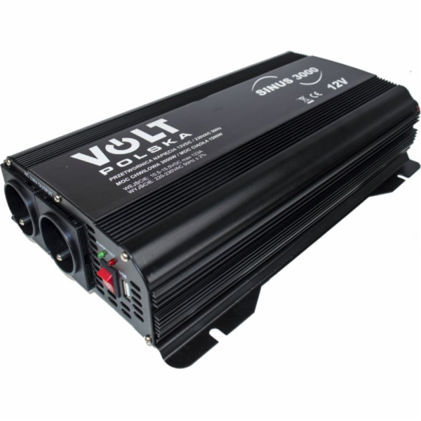 Měnič napětí SINUS PLUS 3000 12/230V + dálkový ovladač