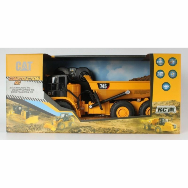 Carrera 1:24 RC CAT 745 kloubový sklápěč