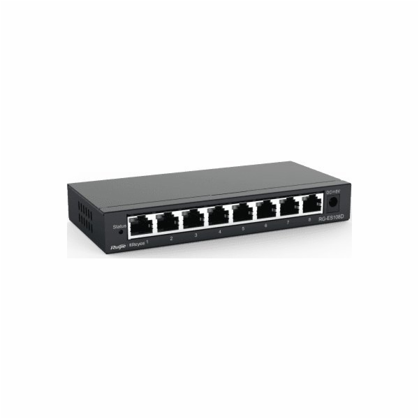 Ruijie Networks RG-ES108D - nespravovaný přepínač 8 portů...