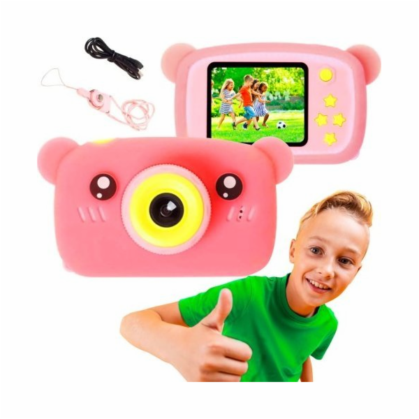 Extralink Dětská kamera H25 Růžová | Digitální fotoaparát...