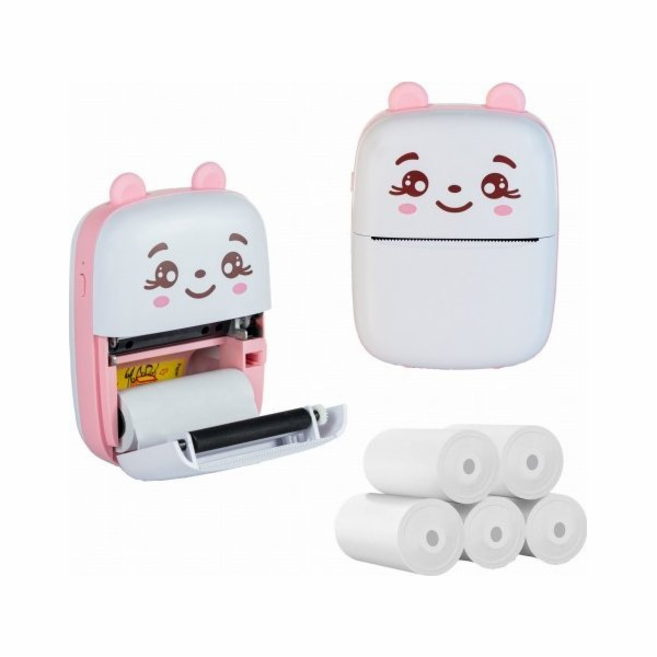 Extralink Kit | Termální tiskárna EPP-001 Pink + Obyčejný...