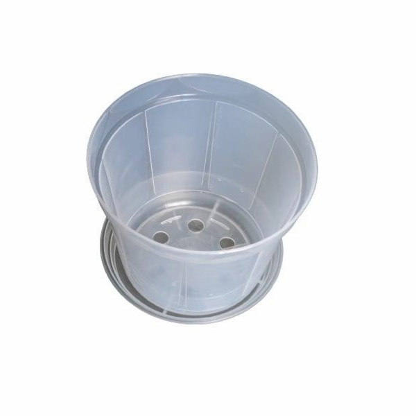 Hrnec Uniplastex UDCO14, plast, O14 cm, transparentní