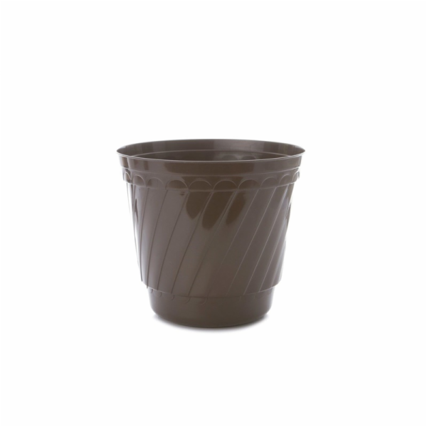 Hrnec Uniplastex Barok UDB26, plast, O 26 cm, hnědý