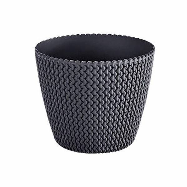 Hrnec Prosperplast Splofy DSP160, V 15,7 cm, černý