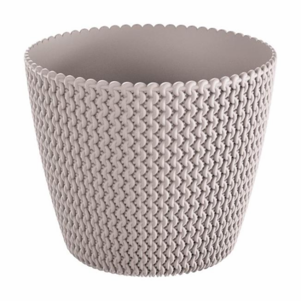 Hrnec Prosperplast Splofy DSP160, V 15,7 cm, hnědý